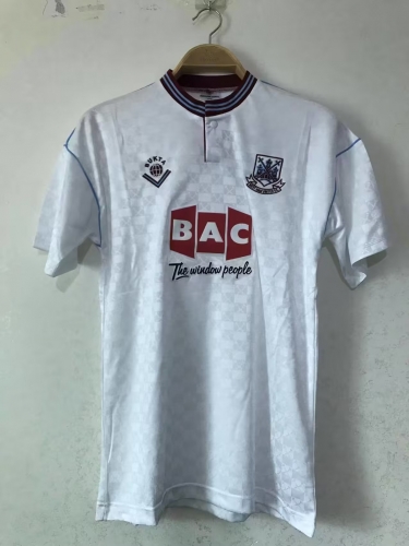 89-90 Retro Version West Ham United Away White Thailand Soccer Jersey AAA-2011