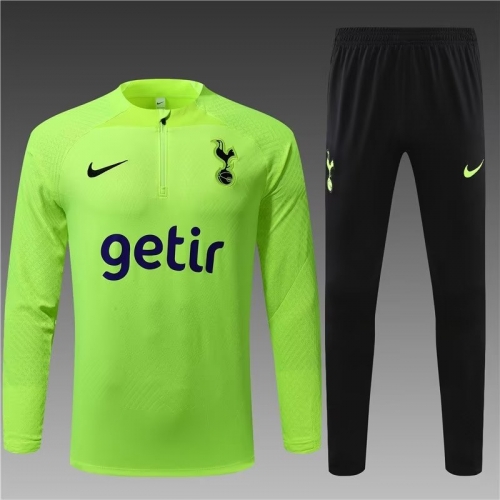 Player Version 2022/23 Tottenham Hotspur Fluorescent green Thailand Soccer Tracksuit Uniform-801