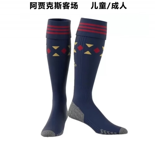 Adult & Kids 2022/23 Ajax Away Royal Blue Thailand Soccer Socks