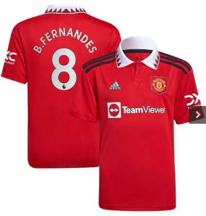 2022/23 Manchester United Home Red #8(B.FERNANDES) Thailand Soccer Jersey AAA-416