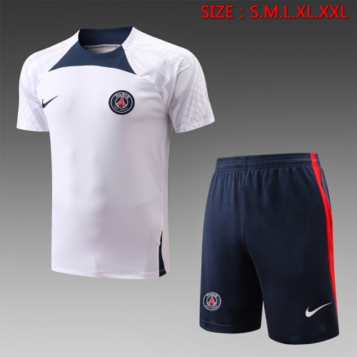 2022/23 Paris SG White Thailand Soccer Tracksuit Uniform-815