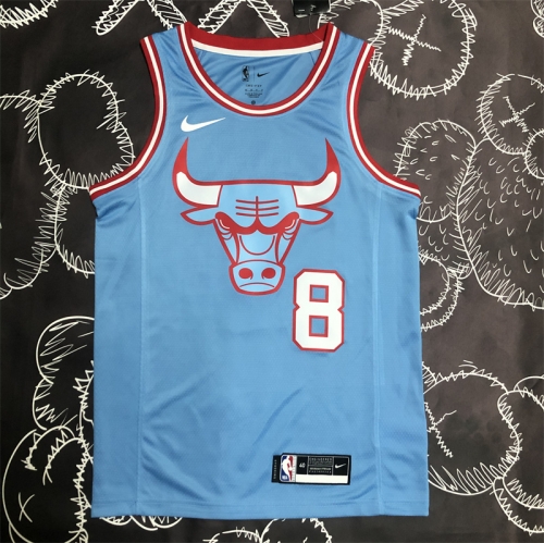 NBA Chicago Bull Blue #8 Jersey-311