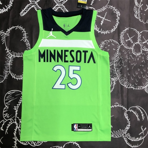 Feiren Edition NBA Minnesota Timberwolves Green #25 Jersey-311