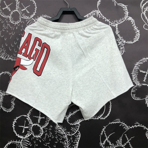 Chicago Bull White & Gray NBA Shorts-311