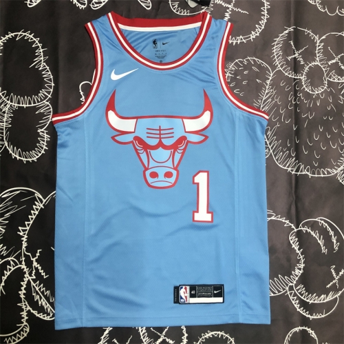 NBA Chicago Bull Blue #1 Jersey-311