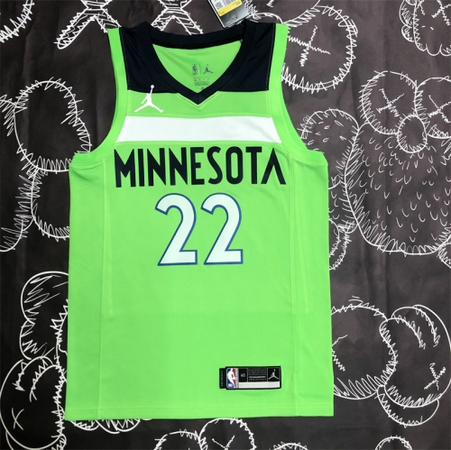 Feiren Edition NBA Minnesota Timberwolves Green #22 Jersey-311