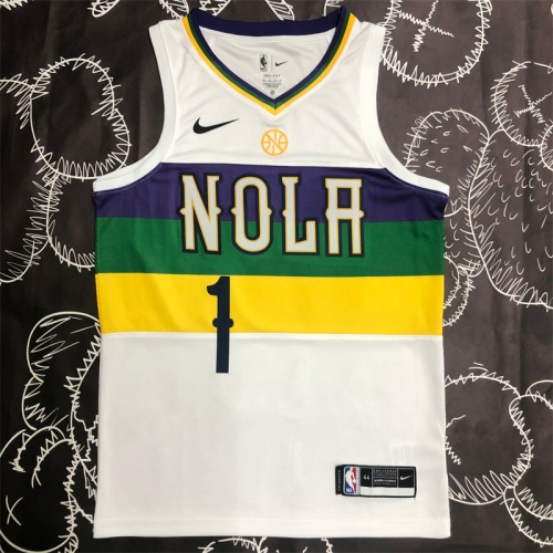 2018 City Version NBA New Orleans Pelicans White #1 Jersey-311