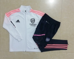 2022-23 Arsenal White Soccer Jacket Uniform-815