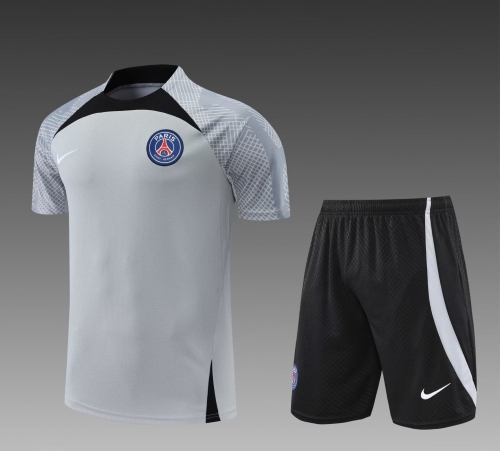 2022/23 Paris SG Gray Thailand Soccer Tracksuit Uniform-PO