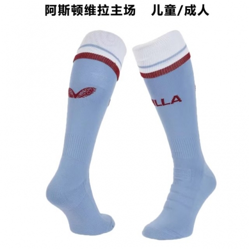 2022/23 Aston Villa Home Purple Thailand Soccer Socks