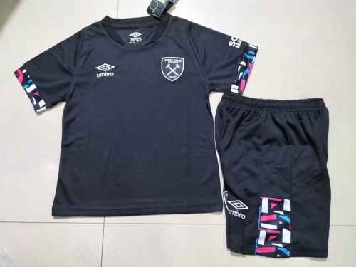 2022/23 West Ham United Away Black Youth/Kids Soccer Uniform-507