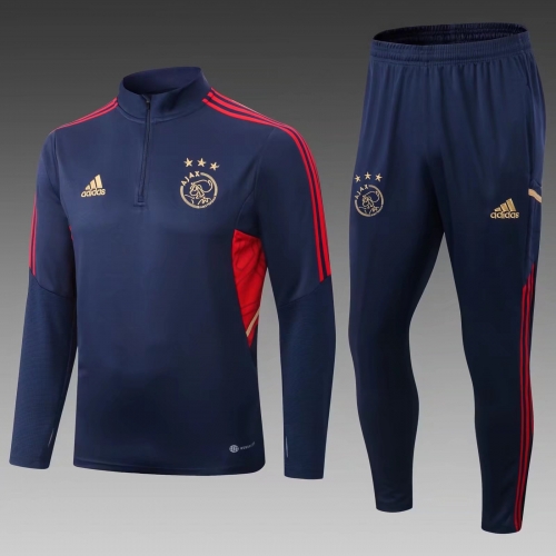 2022/23 Ajax Royal Blue Thailand Soccer Tracksuit Uniform-411/GDP