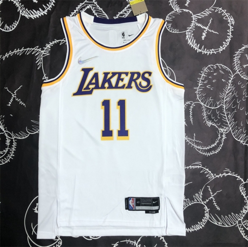 75th Version NBA Los Angeles Lakers White #11 Jersey-311