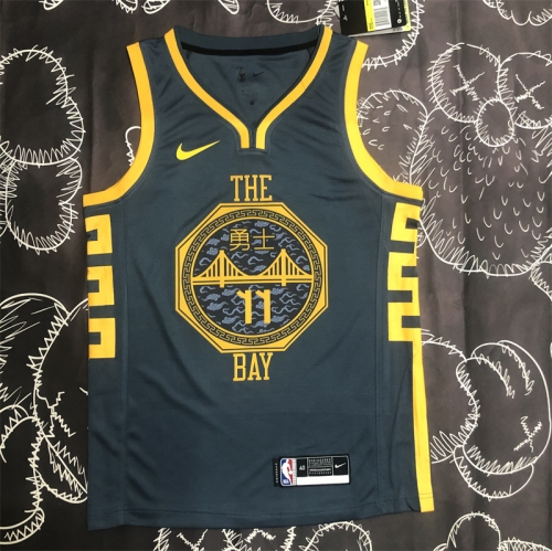 18 Season Golden State Warriors NBA Gray #11 Jersey-311