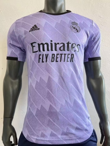 Player Version 2022-23 Real Madrid Away Purple Thailand Soccer Jersey AAA-703