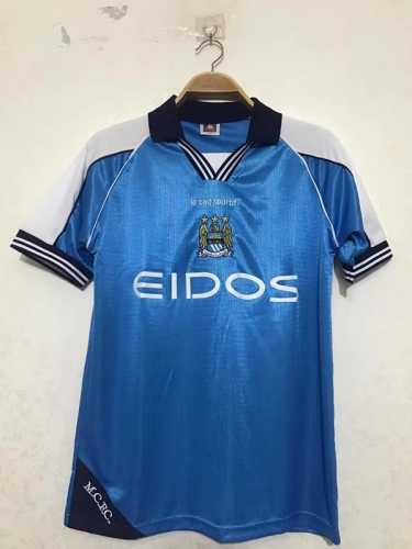 99-00 Retro Version Manchester City Home Blue Thailand Soccer Jersey AAA-2011