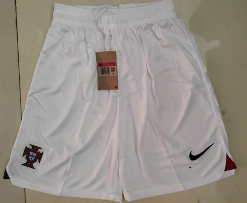 2022/23 Portugal Away White Thailand Soccer Shorts-509