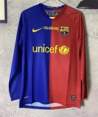 08-09 Retro Version Barcelona Red & Blue LS Thailand Soccer Jersey AAA-313/811