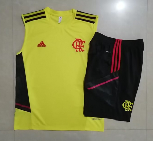 2022/23 Flamengo Yellow Thailand Tracksuit Vest Uniform -815
