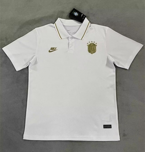 2022/23 Brazil White Soccer Thailand POLO Shirts-317/510/518