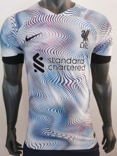 Player Version 2022-23 Liverpool Away White & Blue Thailand Soccer Jersey AAA-2100/MY/308/703