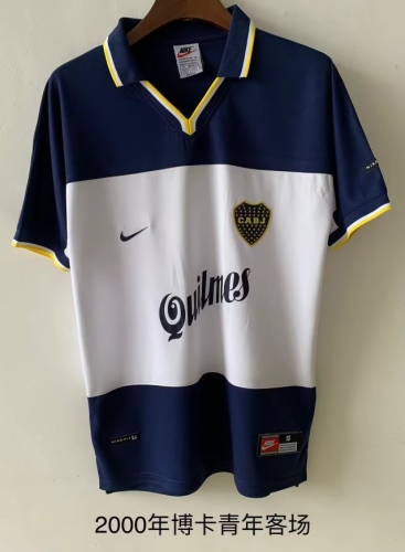 2000 Retro Version BOCA Juniors Away Blue & White Thailand Soccer Jersey AAA-709