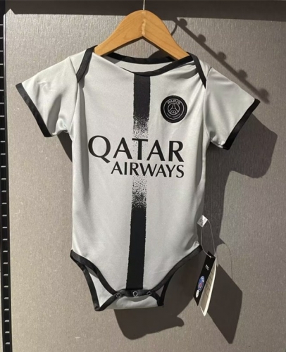 (Size 9/12 )2022-23 PSG Away Gray Baby Soccer Uniform-308