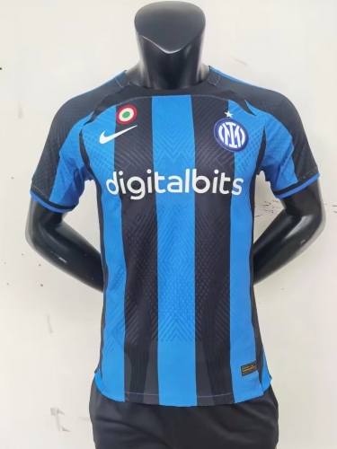 Player Version 2022/23 Inter Milan Home White & Black Thailand Soccer Jersey AAA-888/MY