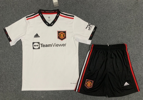 2022/23 Manchester United Away White Soccer Uniform-315