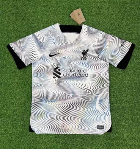 2022-23 Liverpool White & Blue Thailand Soccer Jersey AAA-320/416