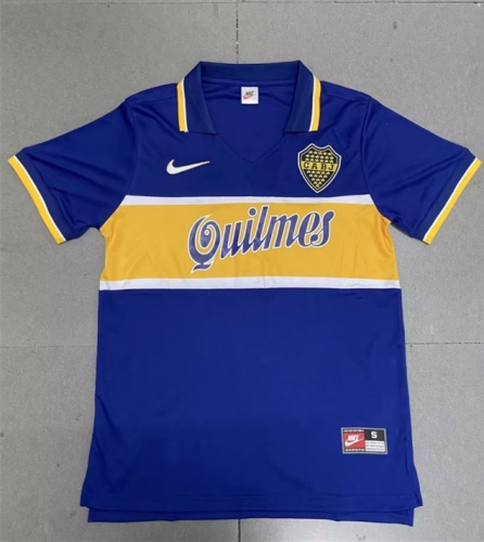 96-97 Retro Version Boca Juniors Home Blue & Yellow Thailand Soccer Jersey-503/811