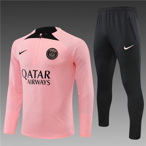 Player Version 2022/23 Paris SG Pink Thailand Soccer Tracksuit Uniform-801