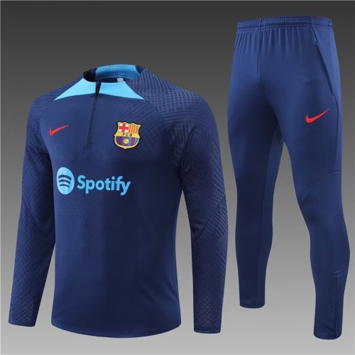 Player Version 2022/23 Barcelona Blue Thailand Tracksuit Uniform-801/PO/411