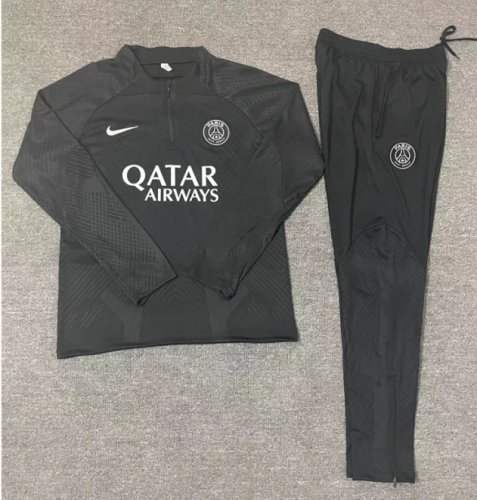 Player Version 2022/23 Paris SG Black Thailand Soccer Tracksuit Uniform-801