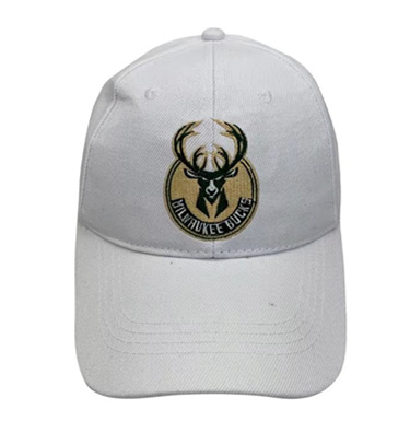 Milwaukee Bucks White Basktball Cap With embroidery Logo-ZL