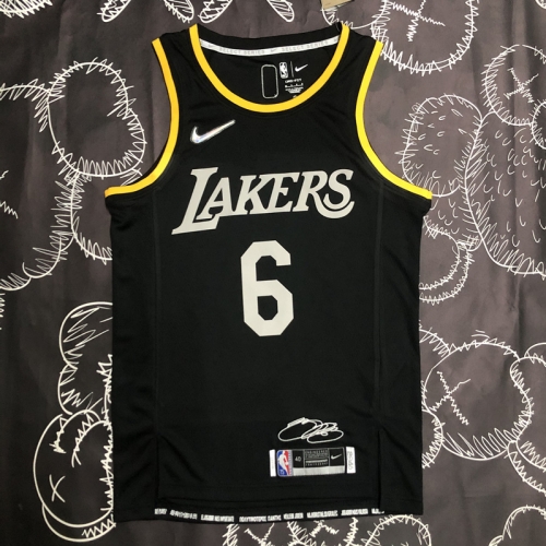 Honor Edition Los Angeles Lakers NBA Black #6 Jersey-311