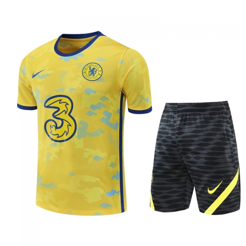 2022/23 Chelsea Yellow Thailand Soccer Training Uniform-418