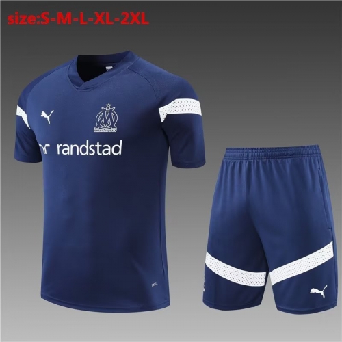 2022/23 Olympique Marseille Blue Thailand Soccer Training Uniform-801