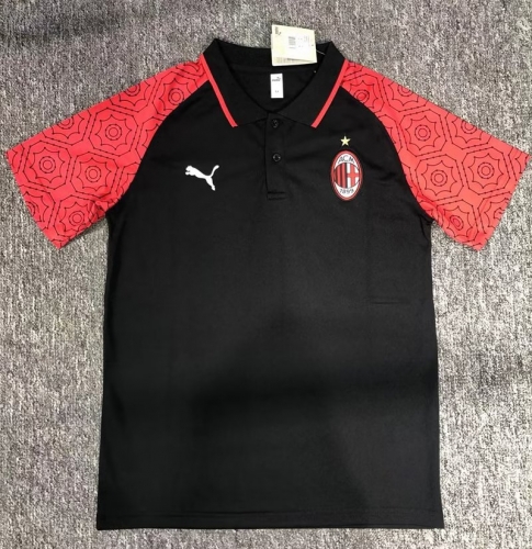 2022/23 AC Milan Red & Black Thailand Polo Shirts-BY