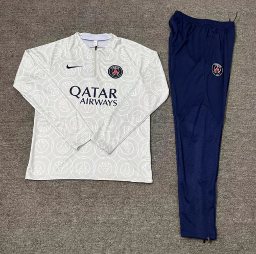 2022/23 Paris SG White Printed Thailand Soccer Tracksuit Uniform-801