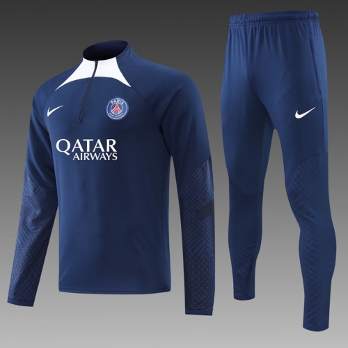 2022/23 Paris SG Royal Blue Thailand Soccer Training Tracksuit Uniform-PO