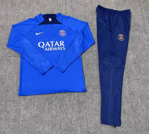 2022/23 Paris SG Cai Blue Youth/Kids Thailand Soccer Tracksuit Uniform-801