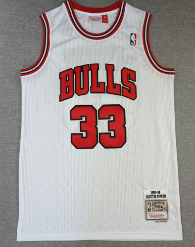 NBA Chicago Bull White #33 Jersey
