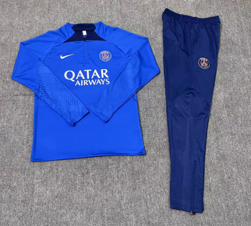 2022/23 Paris SG CaiBlue Thailand Soccer Training Tracksuit Uniform-801/PO