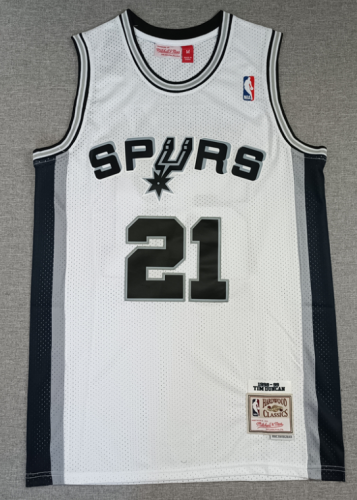 NBA San Antonio Spurs White #21 Jersey