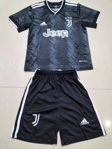 2022-2023 Juventus Away Gray Kids/Youth Soccer Uniform-507