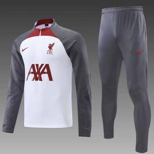 2022/23 Liverpool Black & White Soccer Tracksuit Uniform-PO/815