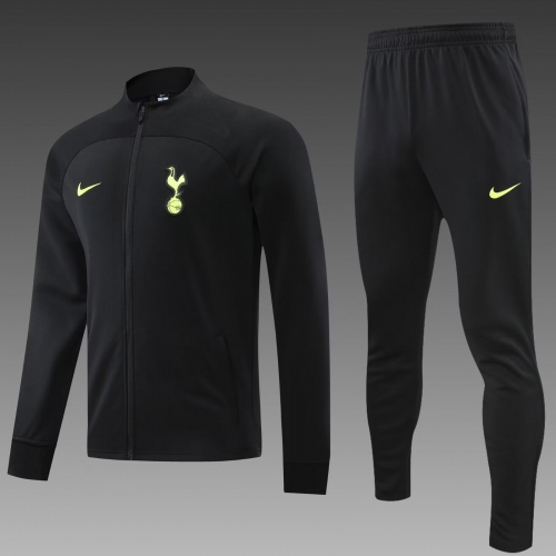 2022/23 Tottenham Hotspur Black Thailand Soccer Jacket Uniform-PO