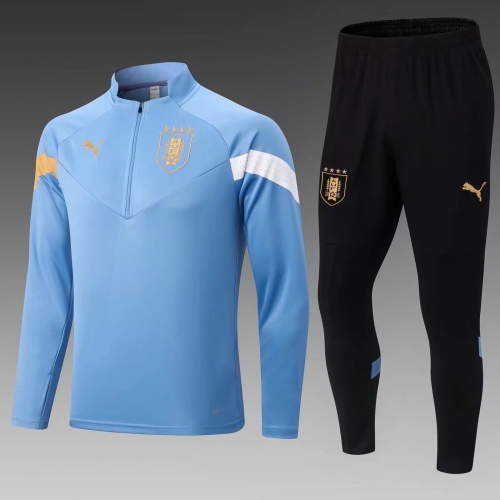 2022/23 Uruguay Sky Blue Thailand Tracksuit Uniform-411