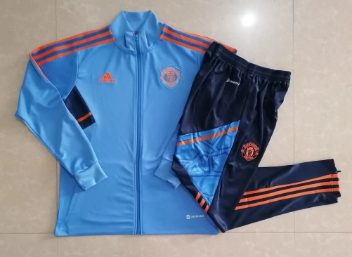 2022/23 Manchester United Blue Thailand Soccer Jacket Uniform-815